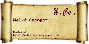 Walkó Csongor névjegykártya